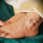 Quirksmith's Guldasta Anklet: Unique Valentines Day Gift for Couples. Handcrafted in 92.5 Silver.