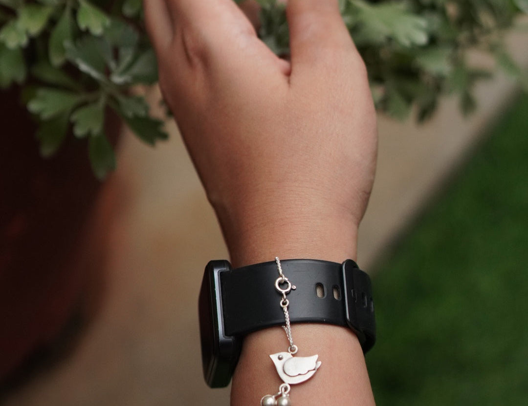 Quirksmith's Udaan Watch Charm Chain: in 92.5 Silver, perfect for gifts for females and the best gift ideas for women.
