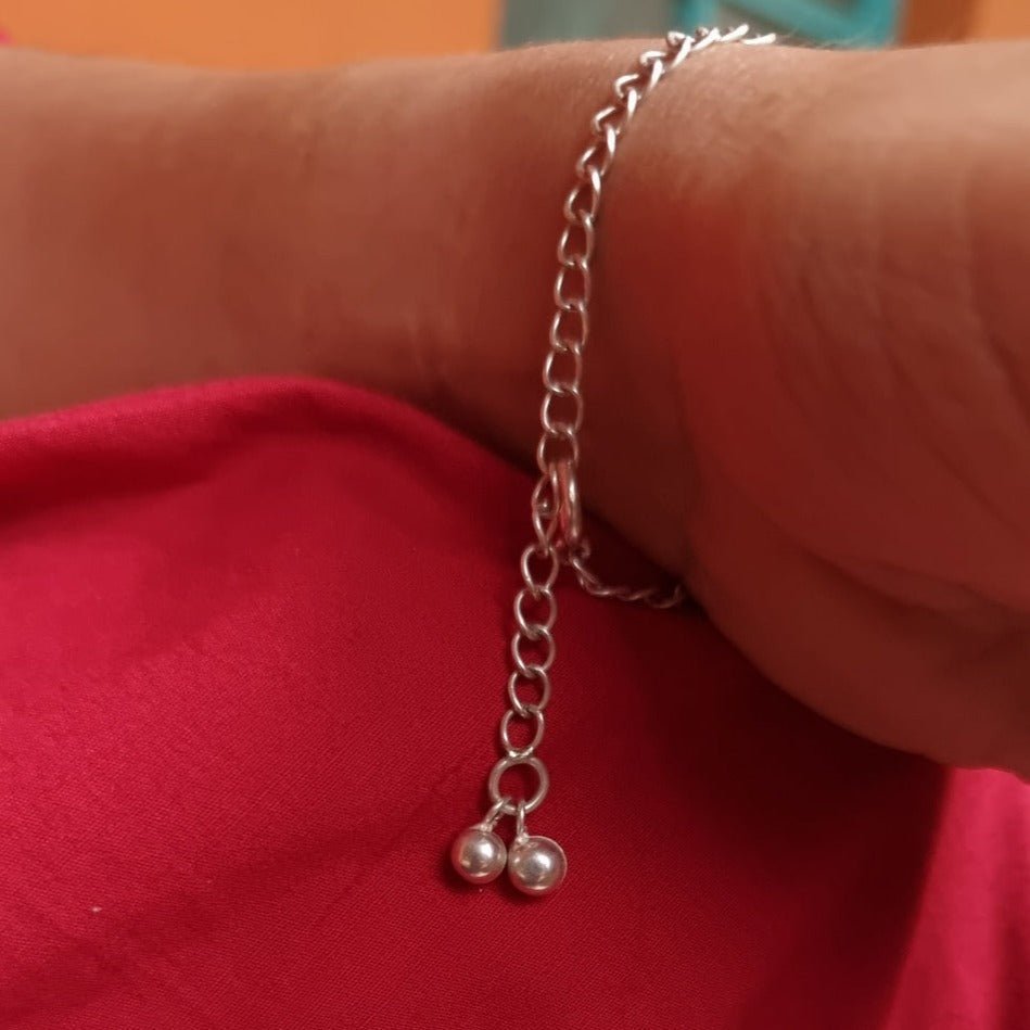 Simple Handcrafted Silver Bracelet Thoughtful Gift for Women& Kids