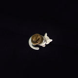 Cat Silver Pin – Movable Head - Quirksmith
