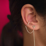 Floral Earclip Sui Dhaaga - Floral Earclip Sui Daga - Single Piece - Quirksmith