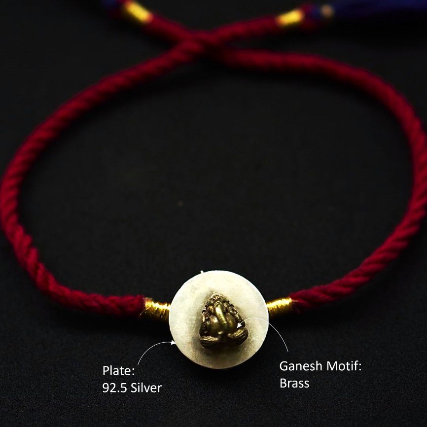 Ganesh Brooch Rakhi - Quirksmith