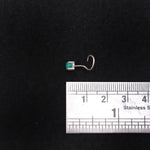 Green dot Nosepin Stud - Wire - Quirksmith