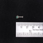 Green dot Nosepin Stud - Wire - Quirksmith