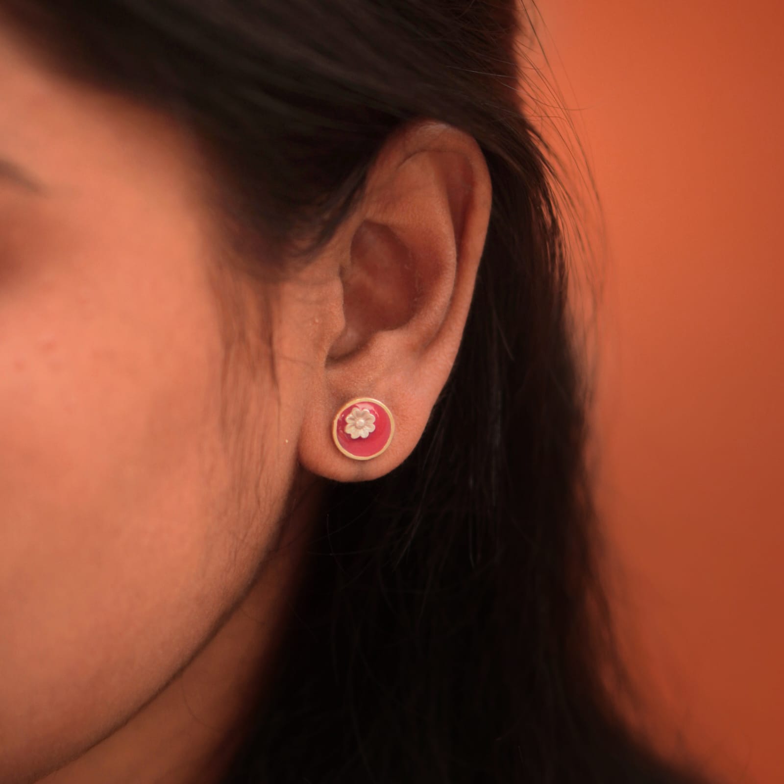 Gulaal Floral studs - Quirksmith