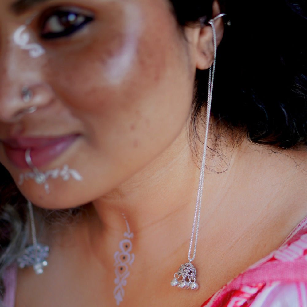 Skin Earrings That Go Up Side Of Ear Jhumka Long Earclip