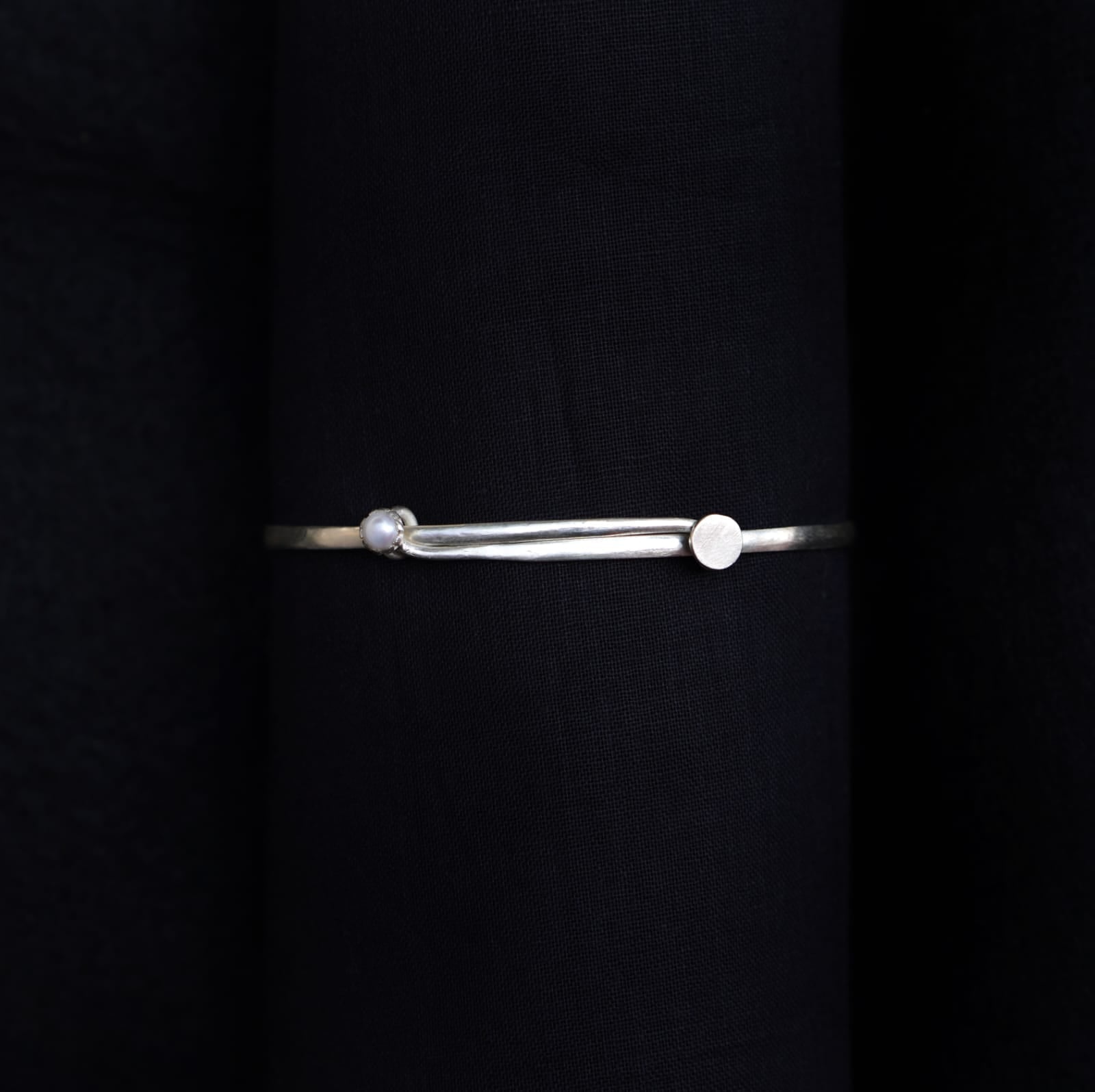 Orbit Pearl Sizeable Bangle - Quirksmith
