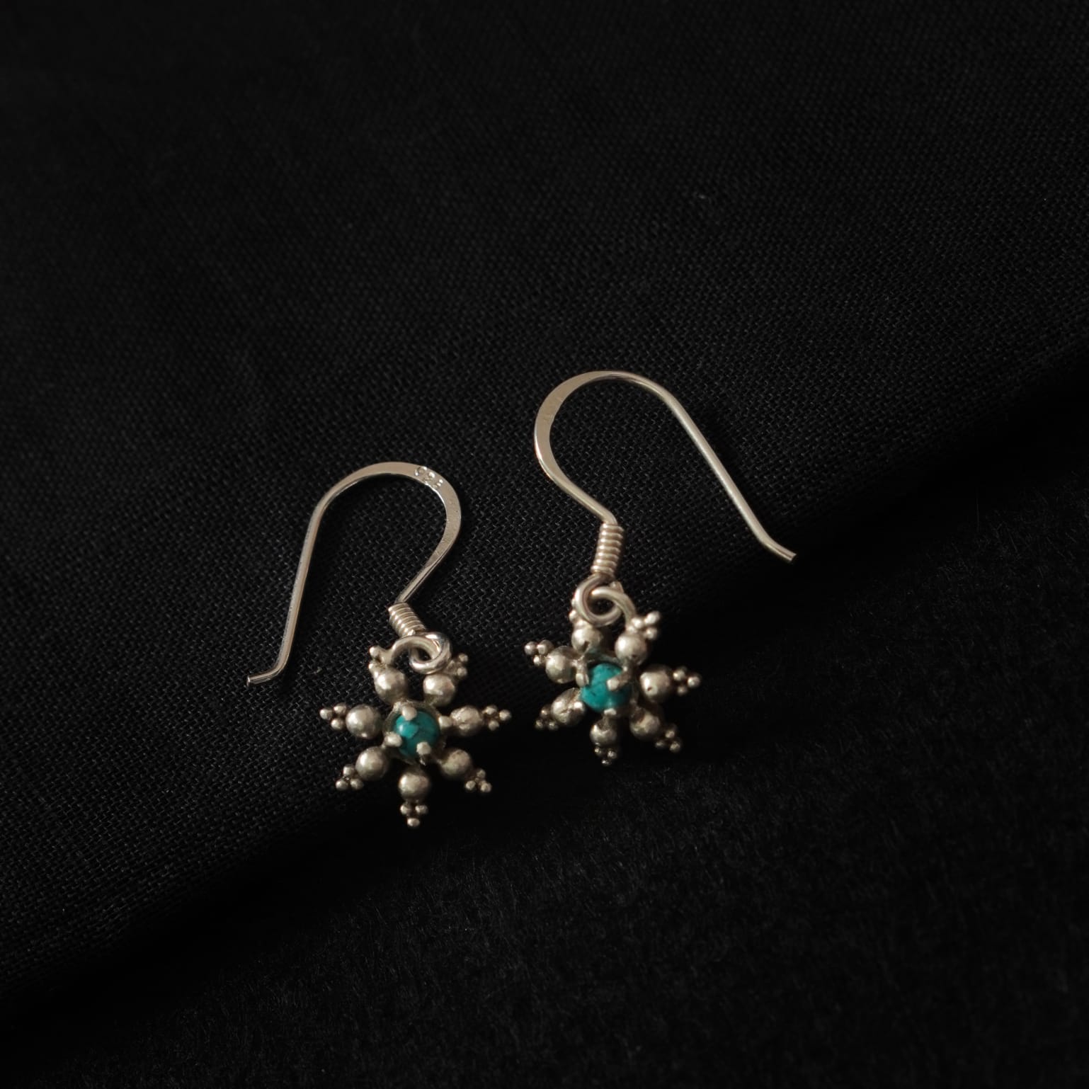 Saanjh Turquoise Dangle Earrings - Quirksmith