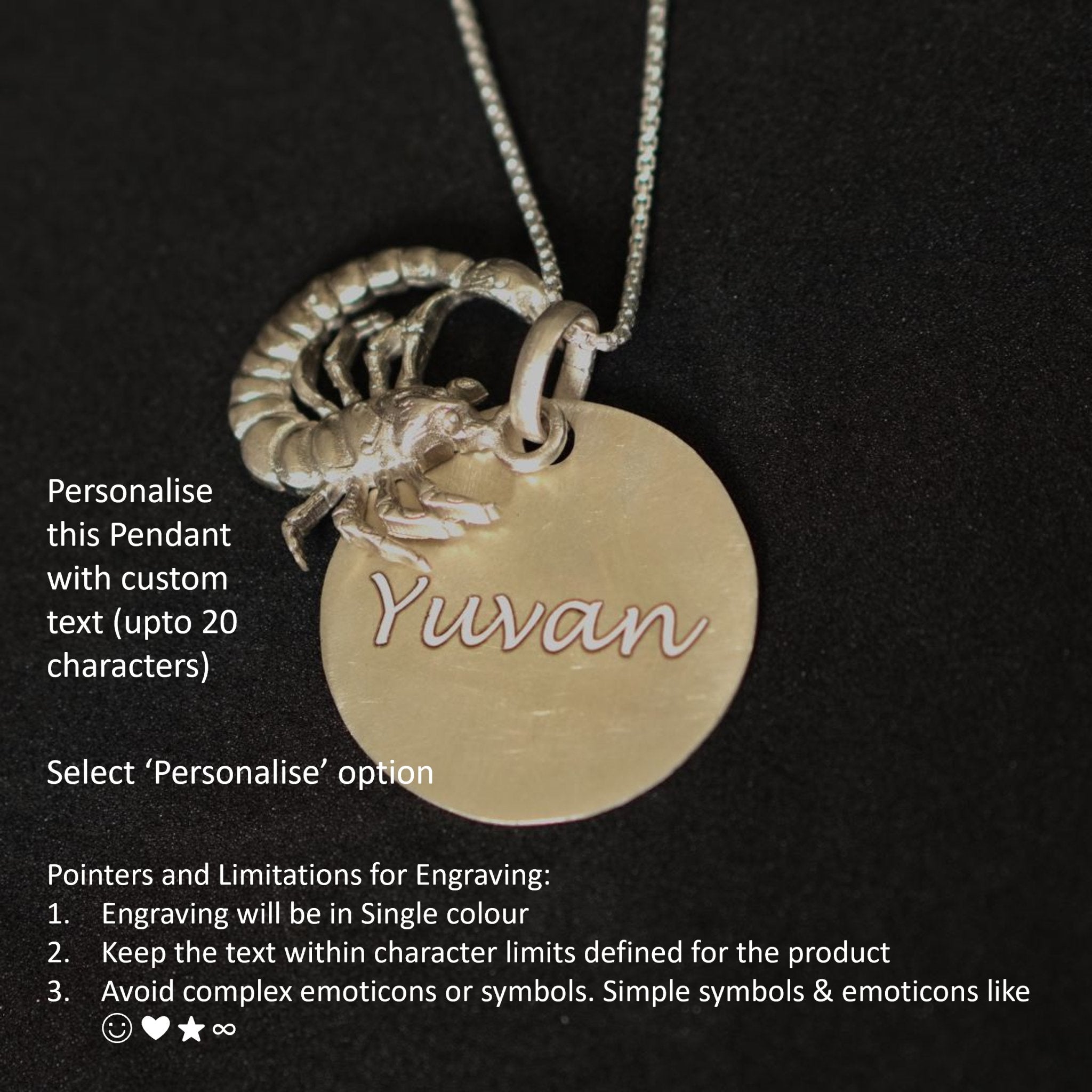 Scorpio Pendant - without chain - Quirksmith