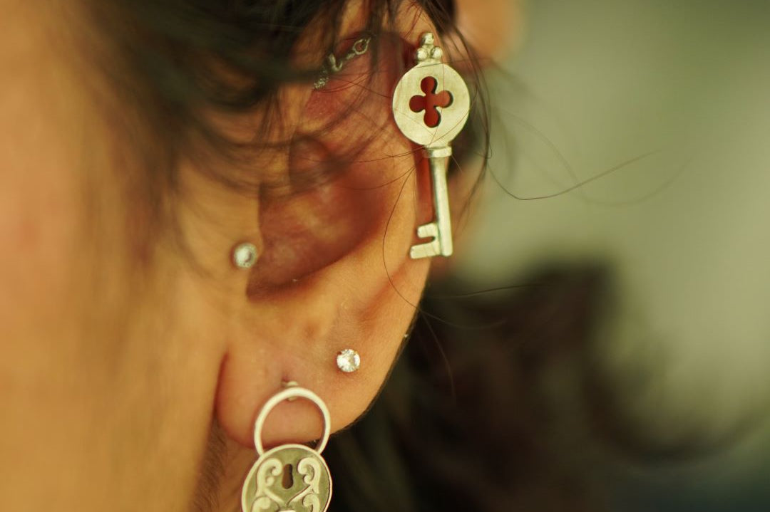 Taala Chaabi Studs - Set of Taala and Chaabi - Quirksmith
