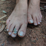 Tiny Flower Toe Ring - Single Piece - Quirksmith