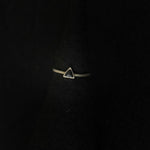Trajva Black Trikone Ring-S/M - Quirksmith