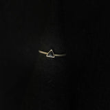 Trajva Black Trikone Ring-S/M - Quirksmith