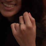 Trajva Black Trikone Ring-S/M - Quirksmith