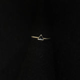 Trajva Black Trikone Ring-S/M - Quirksmith