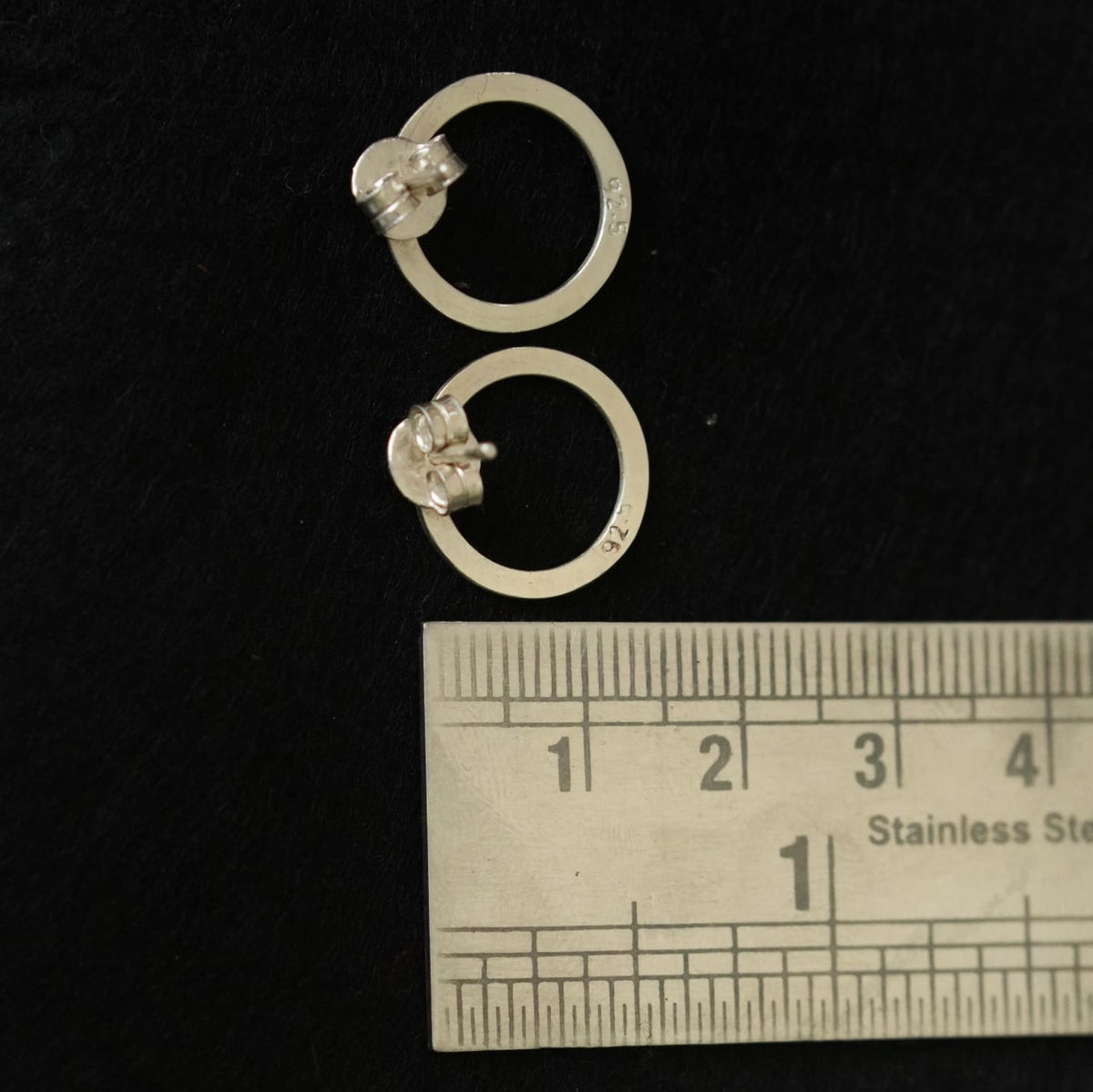 Trajva Taal Studs-Solid & Hollow Circle Pair - Quirksmith