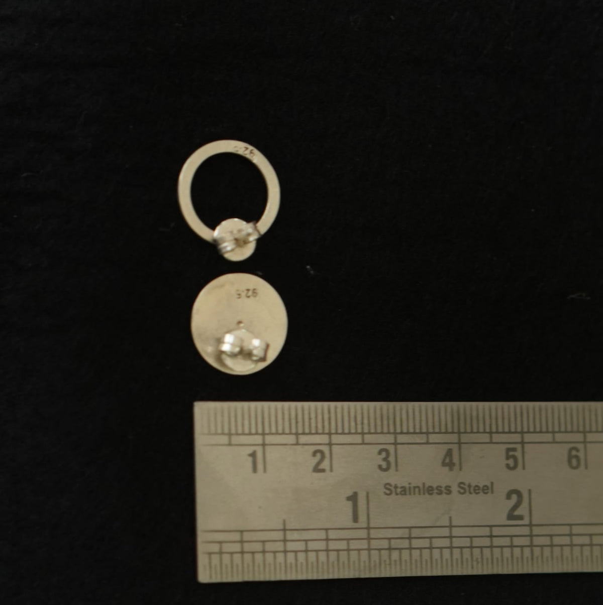 Trajva Taal Studs-Solid & Hollow Circle Pair - Quirksmith
