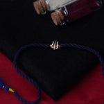 Trishul Intricate Silver Rakhi - Quirksmith