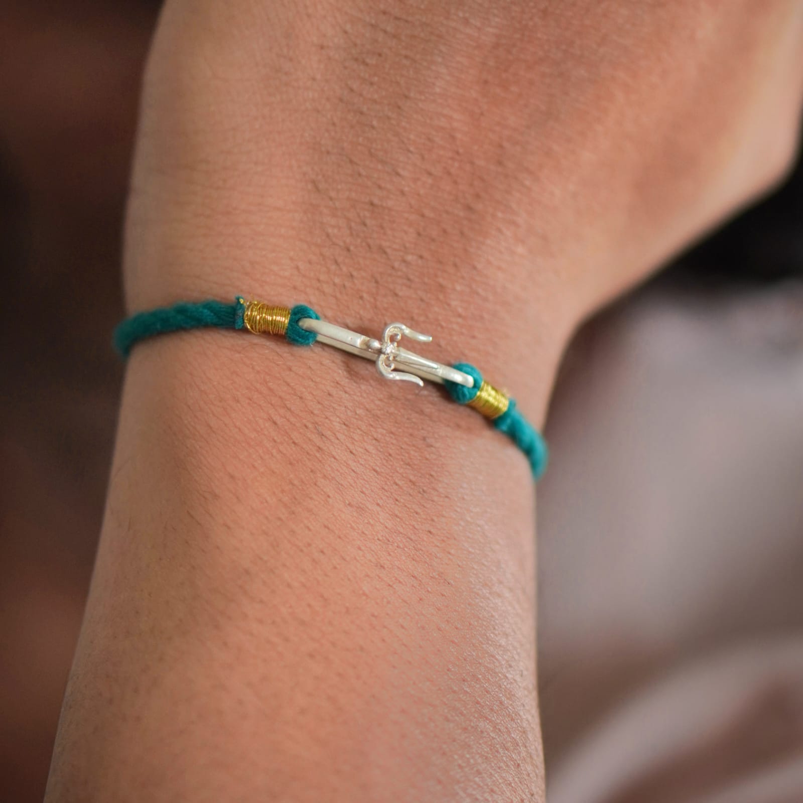 Trishul Silver Watch Charm Rakhi - Quirksmith