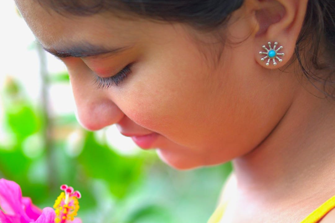 Turquoise Studs (kids) - Quirksmith