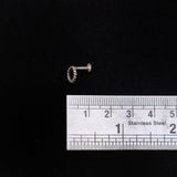 Twisted circle Nosepin Stud - Wire - Quirksmith