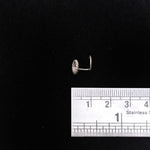 Twisted circle Nosepin Stud - Wire - Quirksmith