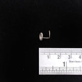 Twisted circle Nosepin Stud - Wire - Quirksmith