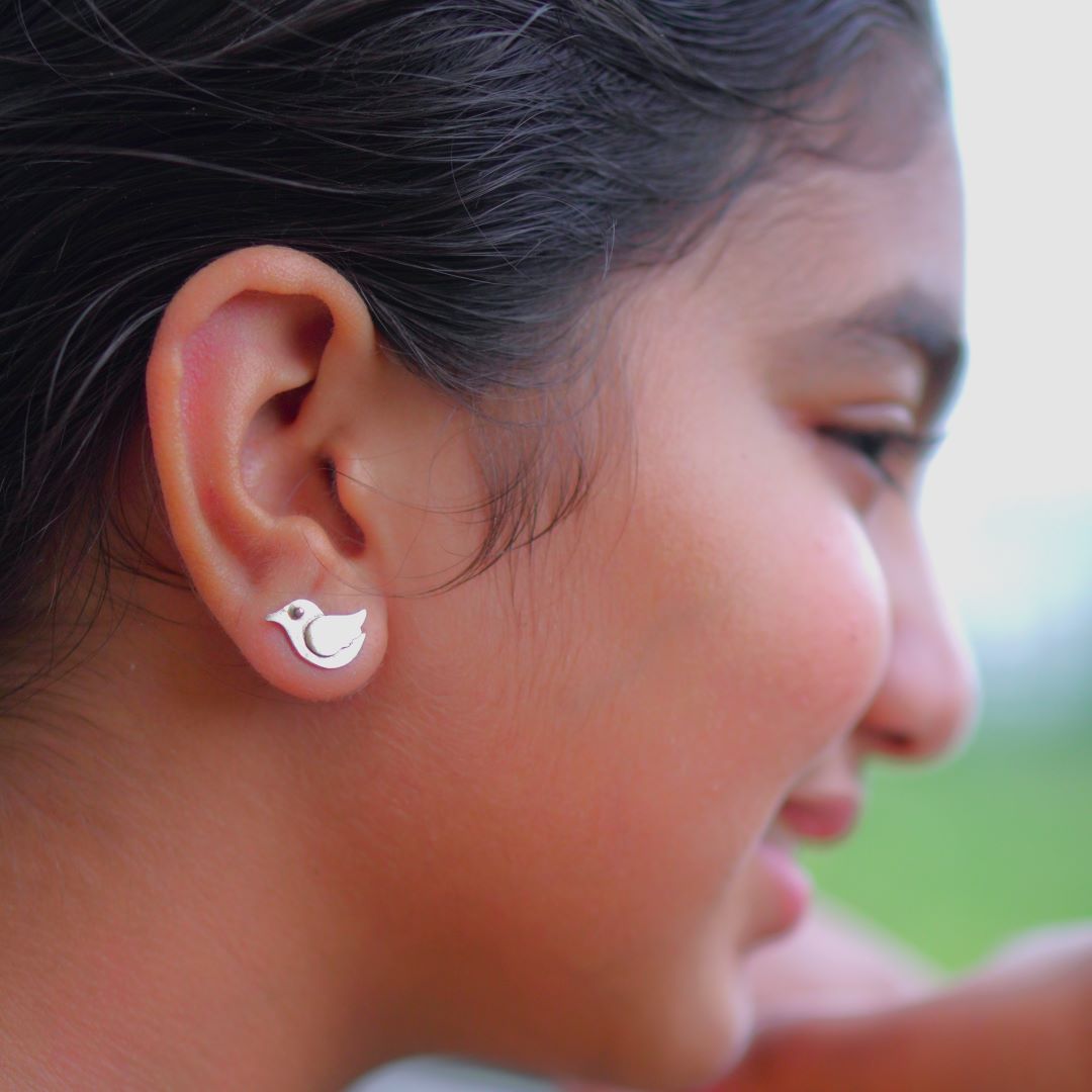 Beautiful Silver Earrings Design Online Udaan Studs from Quirksmith