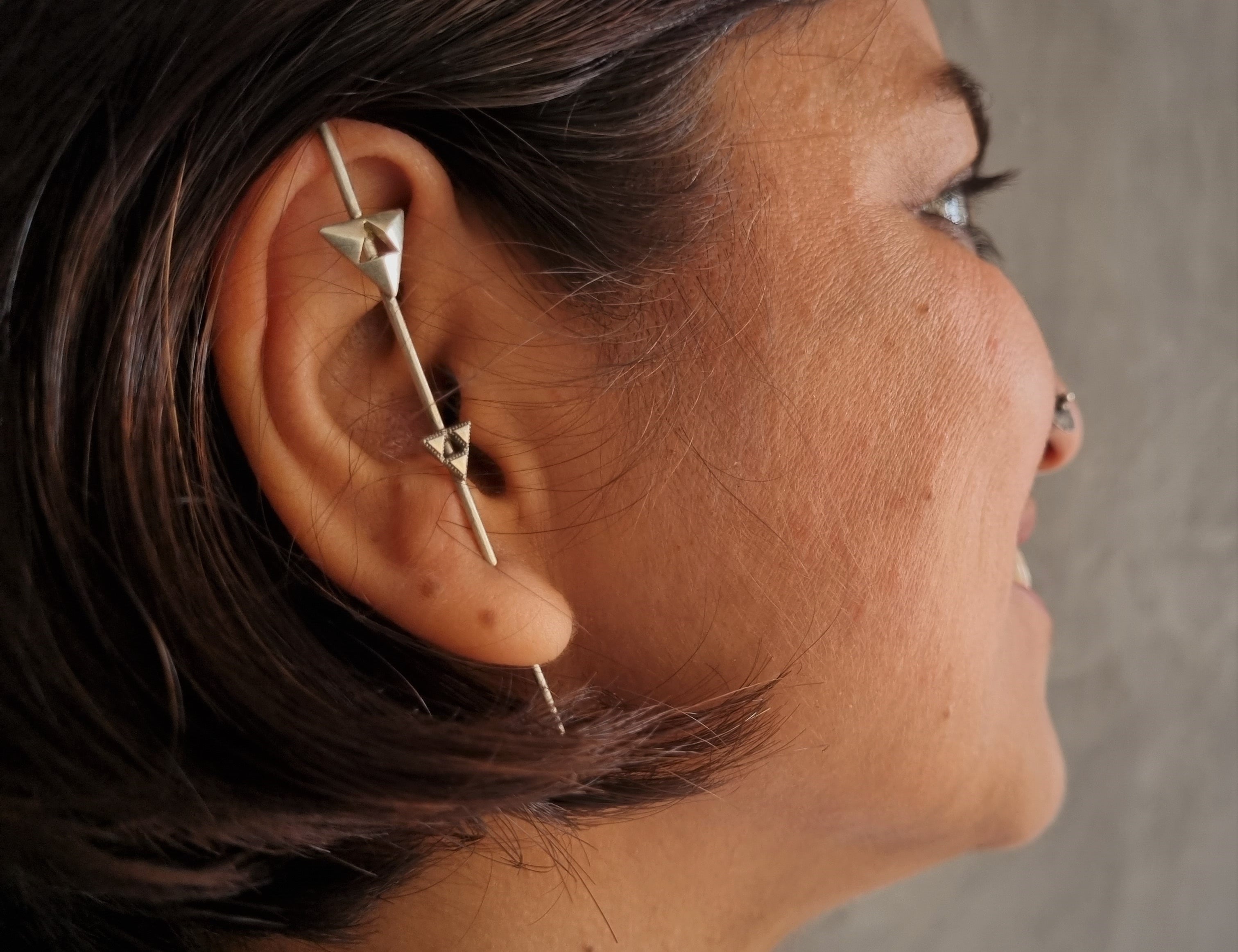 Buy Silver Ear Cuffs online in India - Aztec Teeli Earcuff by Quirksmith