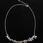 Buy Silver Necklace Online - wording necklace - Quirksmith