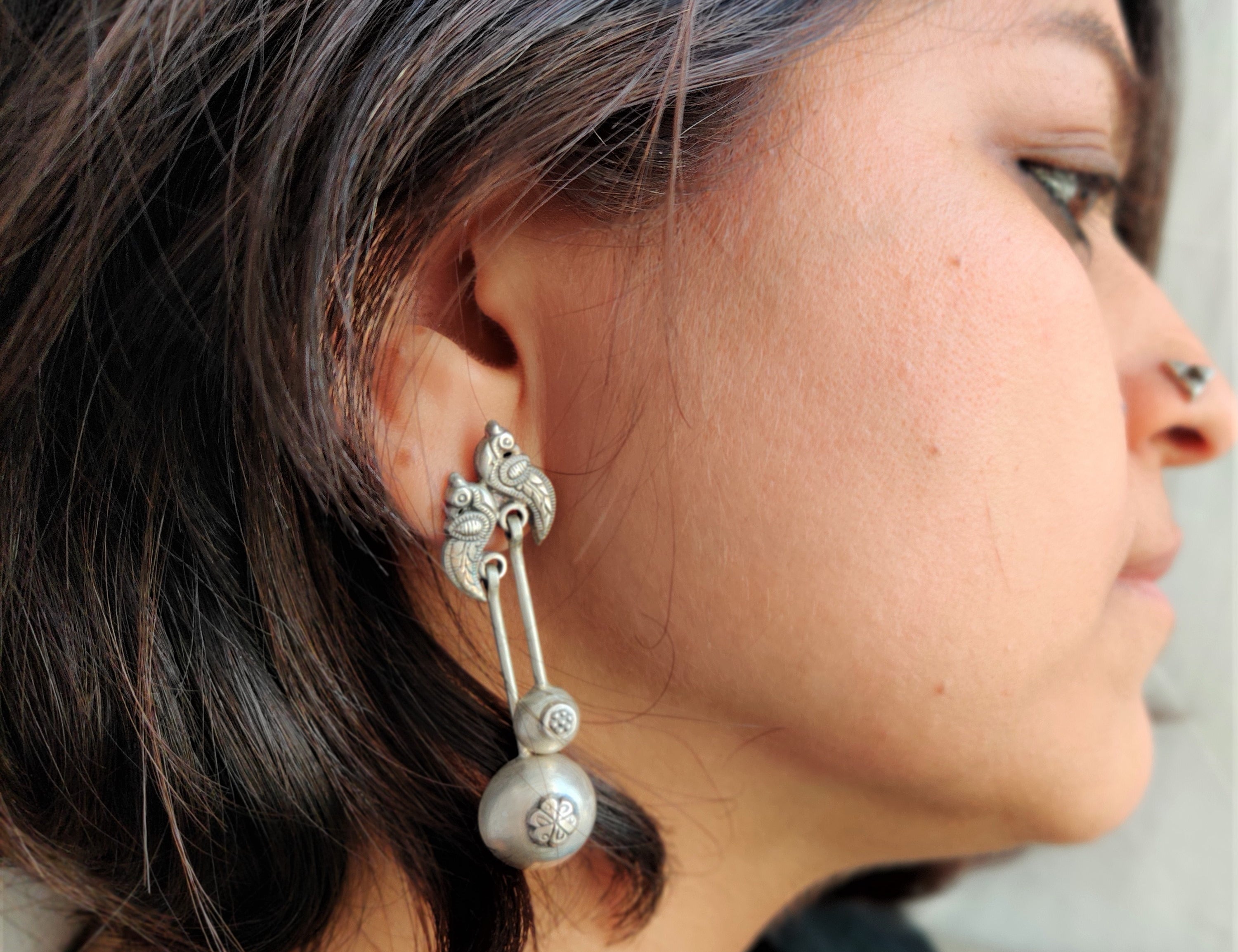 Buy Trendy Silver Earrings Online in India - Pendulum Earrings by Quirksmith