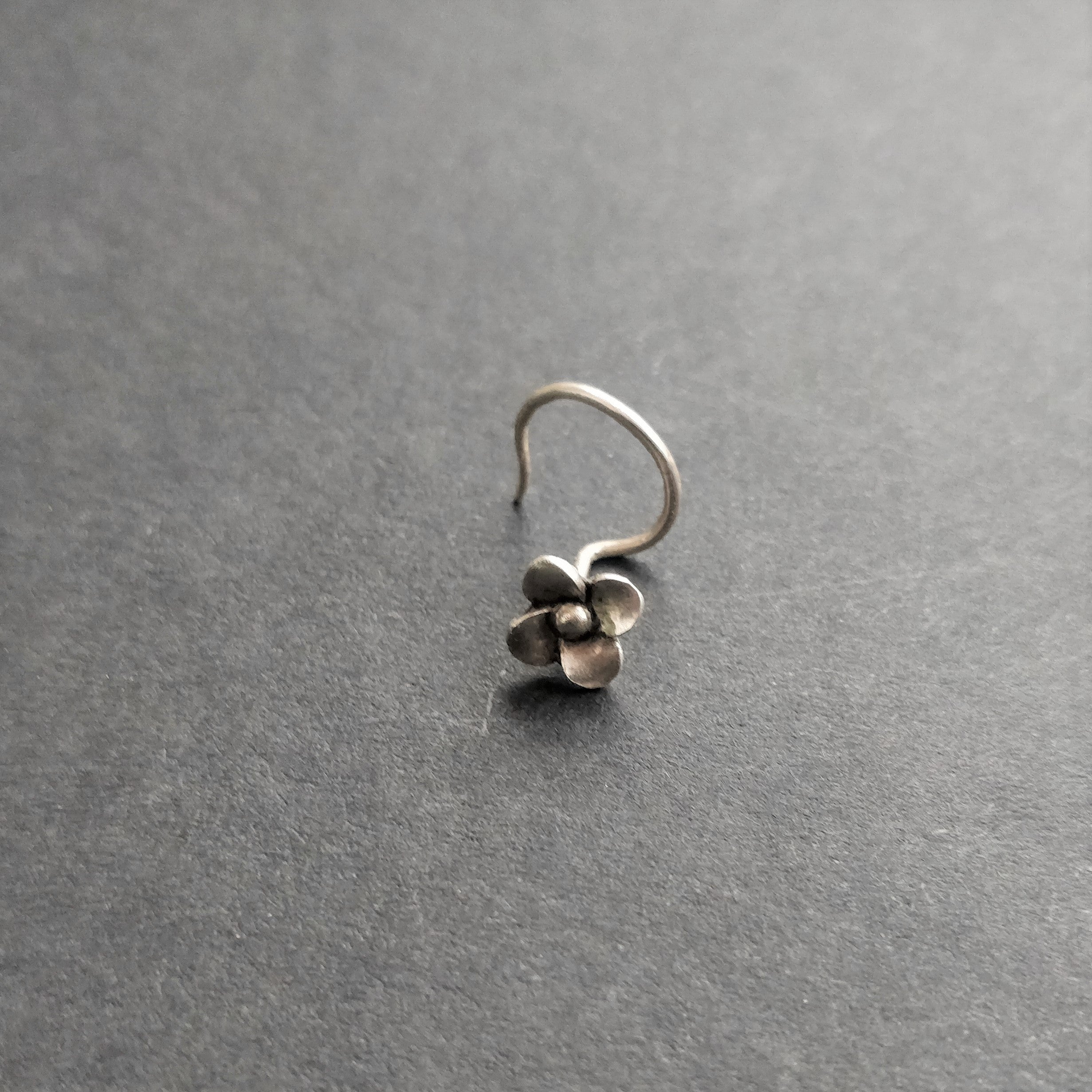 buy online Antique Silver nose pin for pierced nose from Quirksmith
