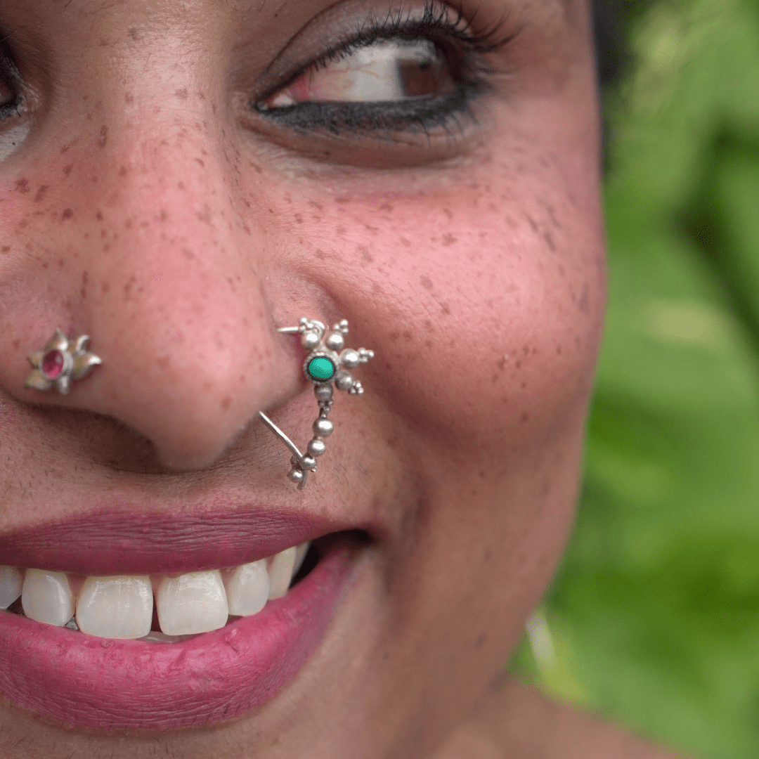 Big, Bold & Beautiful: Statement Oxidised Silver Nosepins for Photoshoots & Festive Looks