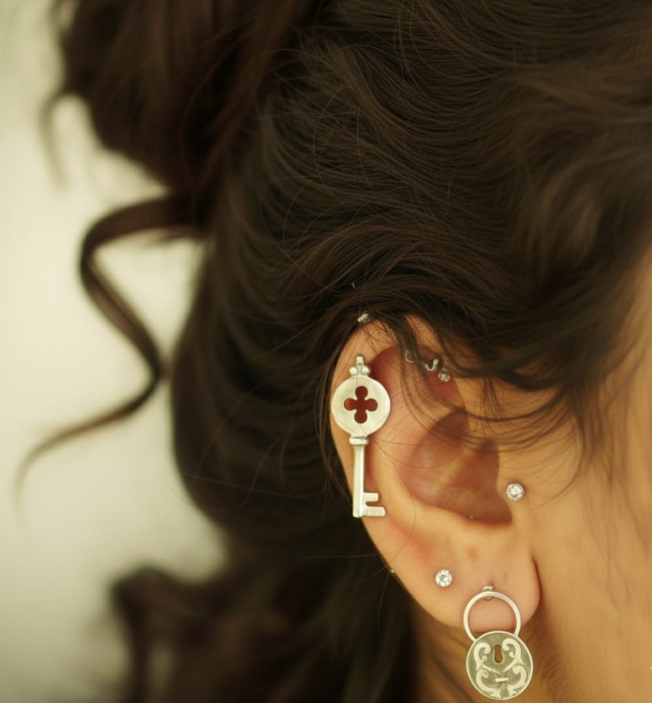 Multiple Earring Piercing Guide: Lobe, Helix, Tragus & Conch Styling - Quirksmith