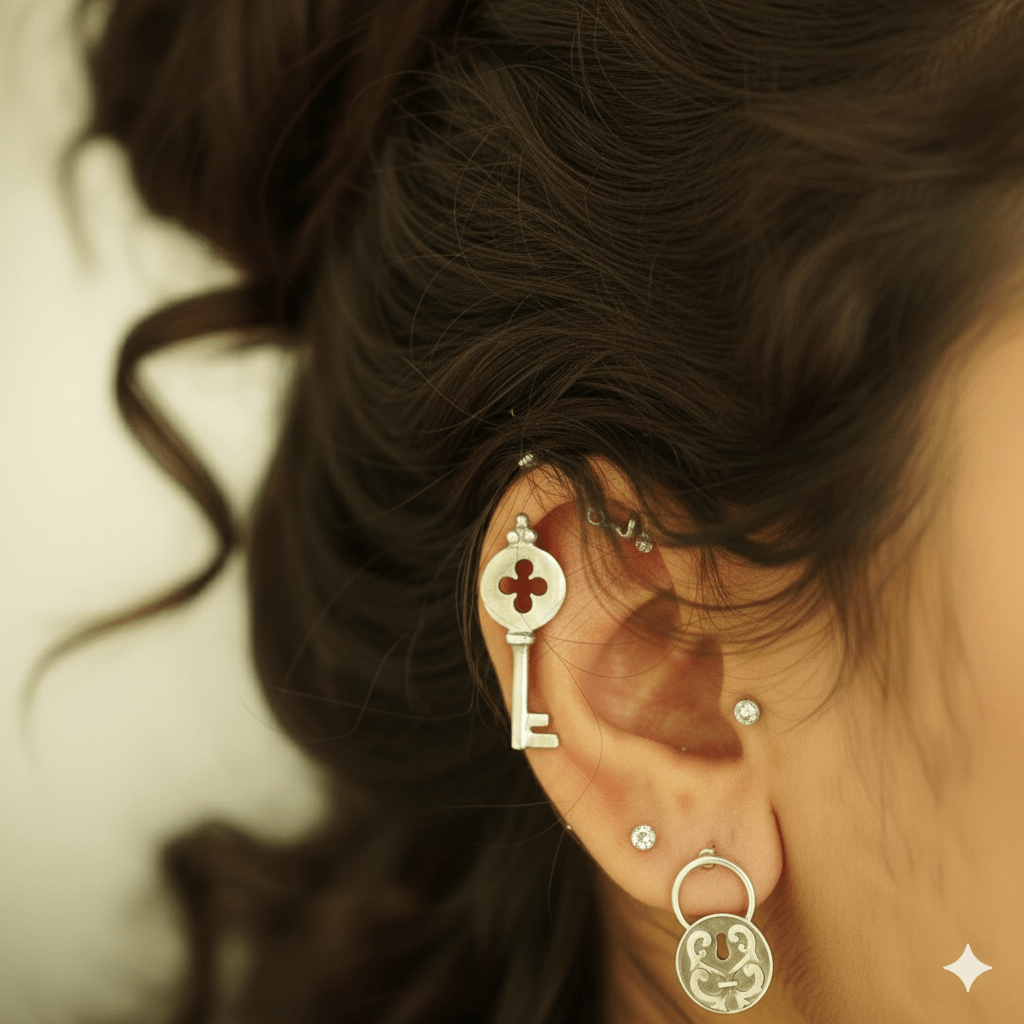 Silver Statements: Mastering the Art of the Multiple Piercing Stack - Quirksmith