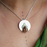 Shubh Laabh Gift Set - Pendants with Plain Silver Chains 18 inch - Quirksmith