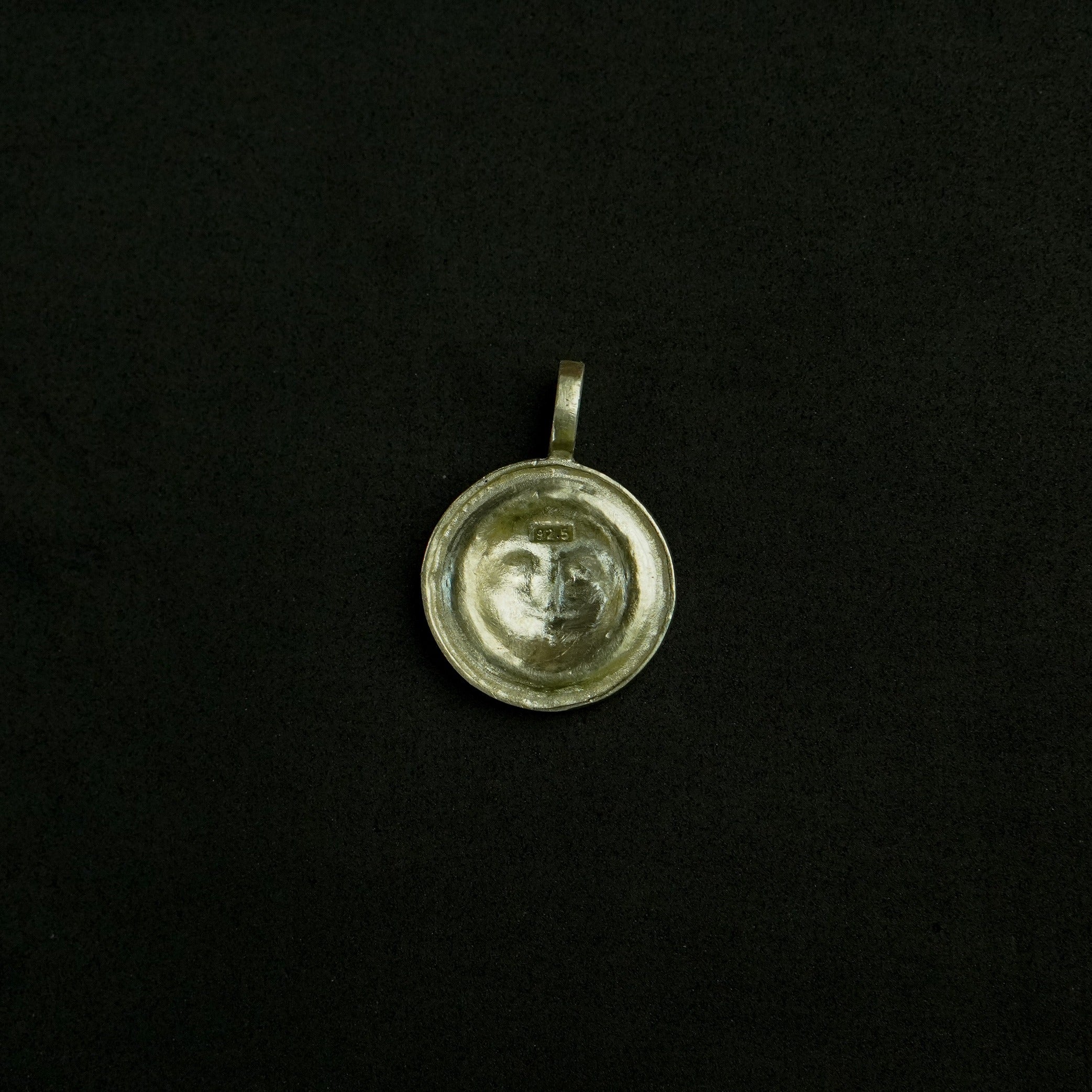 Quirksmith's Chandramukhi Pendant, in 92.5 Silver. Ideal gift for women who appreciate handcrafted beauty.