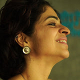 Quirksmith Chandramukhi Studs – Handcrafted in 92.5 Silver, Elegant Set of Silver Earstuds