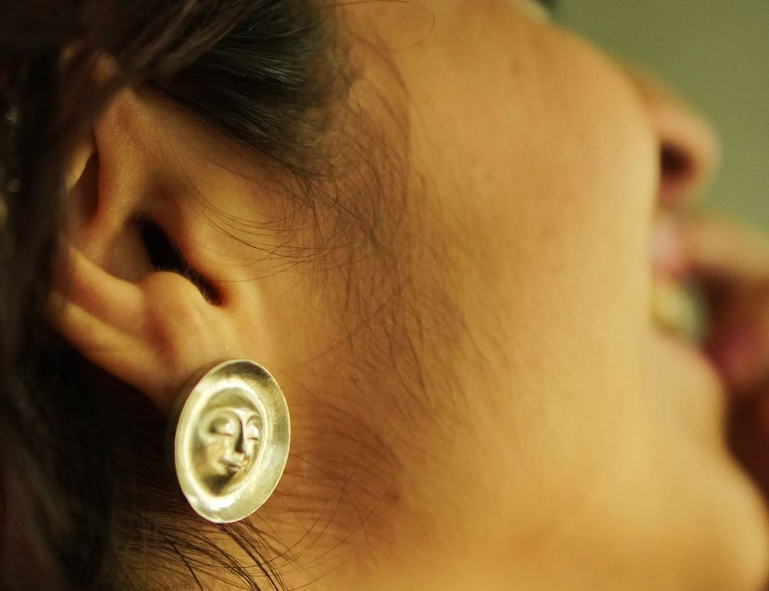 Elevate Your Style with Quirksmith Chandramukhi Studs – Unique Handcrafted Silver Stud Earrings