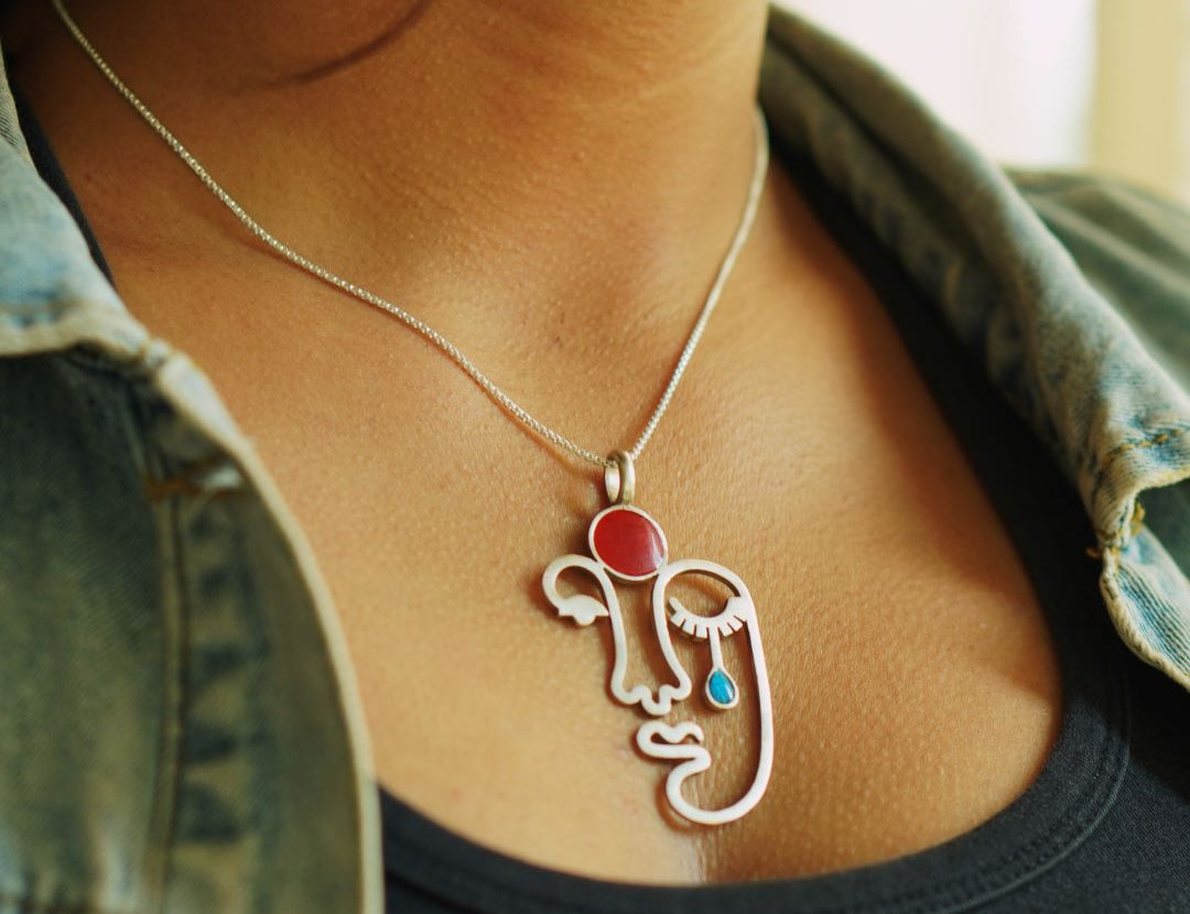 Quirksmith's Sumukhi Pendant: handcrafted in 92.5 Silver, perfect for gifts for females and the best gift ideas for women.