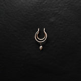 Get the stylish Mukta Septum Ring from Quirksmith! Clip-on style in 92.5 silver.