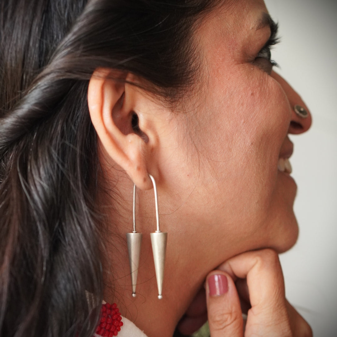 Sterling Silver Warrior Earrings by Quirksmith | Featured on Shark Tank India Season 3