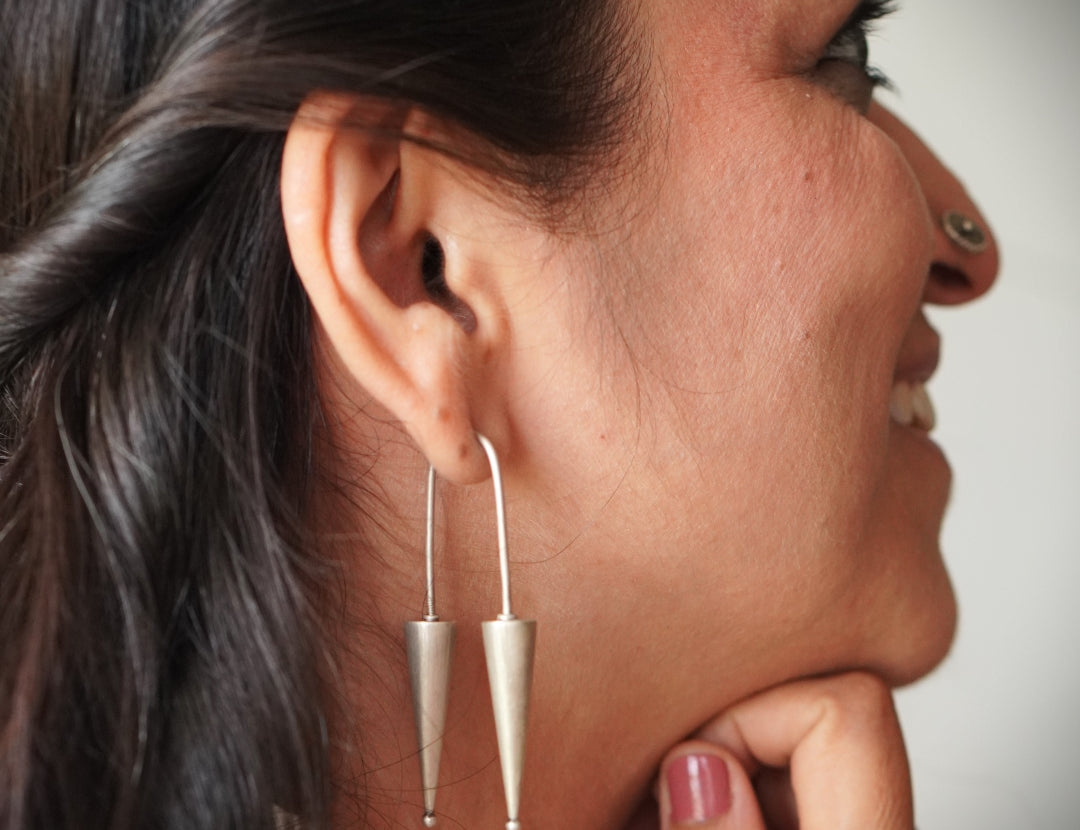 Sterling Silver Warrior Earrings by Quirksmith | Featured on Shark Tank India Season 3
