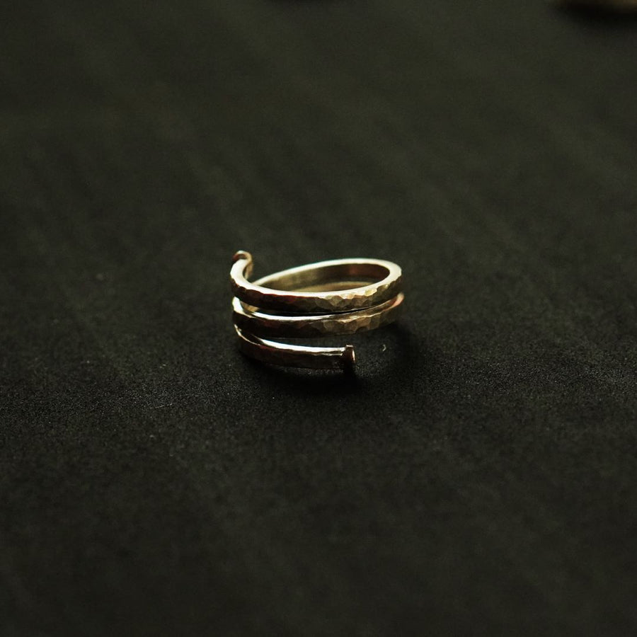 Hammered Spiral Ring