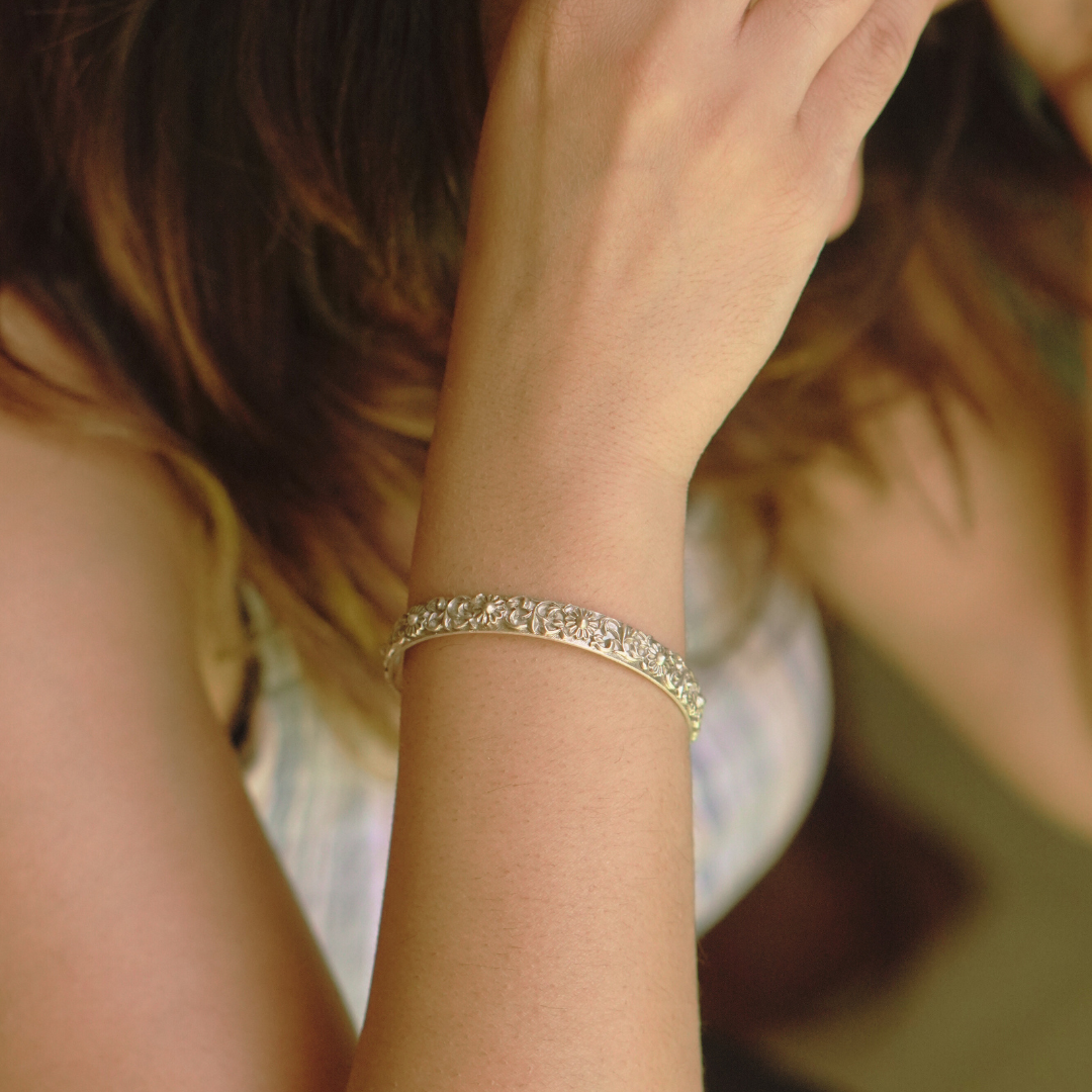 Buy Blue & Silver-Toned Bracelets & Bangles for Women by MAHI Online |  Ajio.com