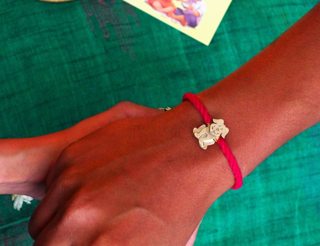 Handcrafted Paws Rakhi – Cute Chandi Rakhi Design for Your Brother