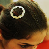 Quirksmith Rangoli Hairclip – Handcrafted in 92.5 Silver, Elegant Hair Jewellery