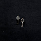 Quirksmith's Handcrafted Taala Chaabi Studs – Unique Silver Oxidized Stud Earrings