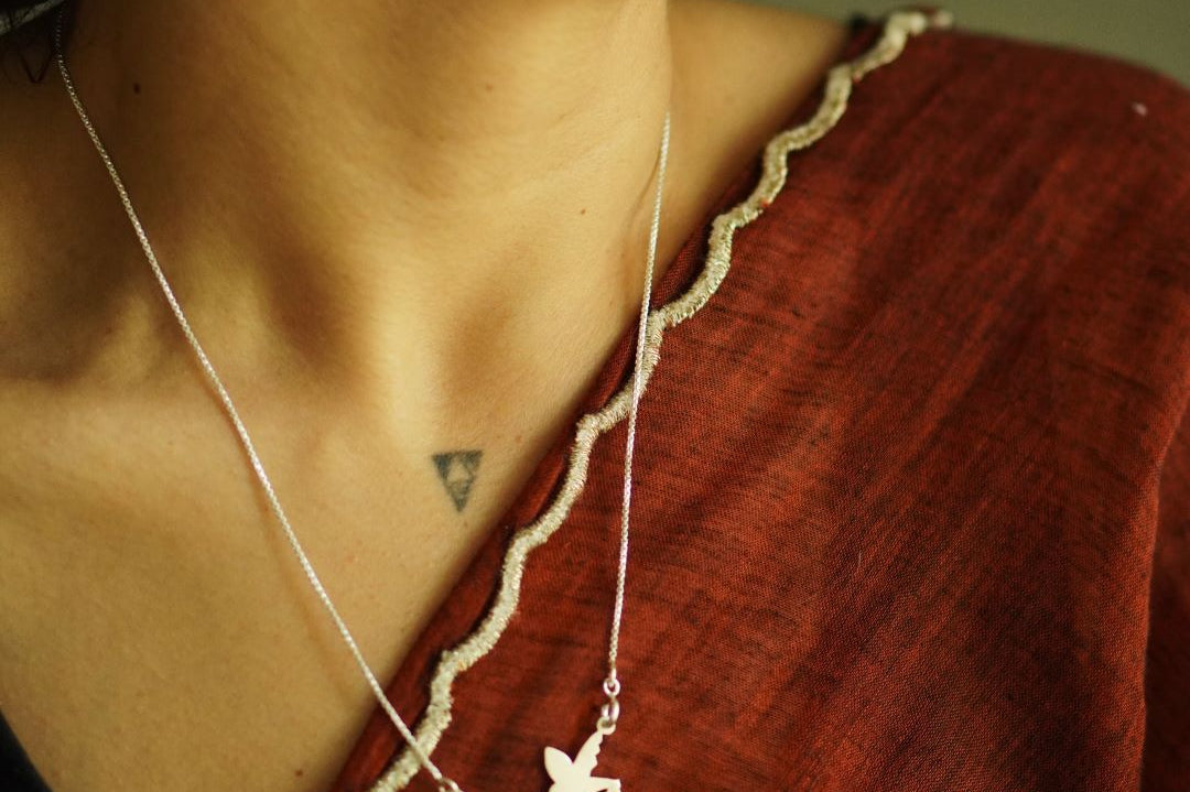 Azaad Rooh Pendant - with Simple Silver Chain - 18 inch - Quirksmith