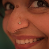 Bloom Dot Nosepin Stud - Wire - Quirksmith